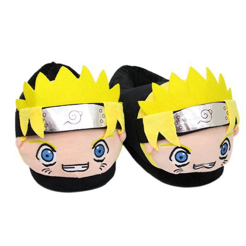 Interior Design Warm - Cute Naruto Closed Plush Slippers Konoha