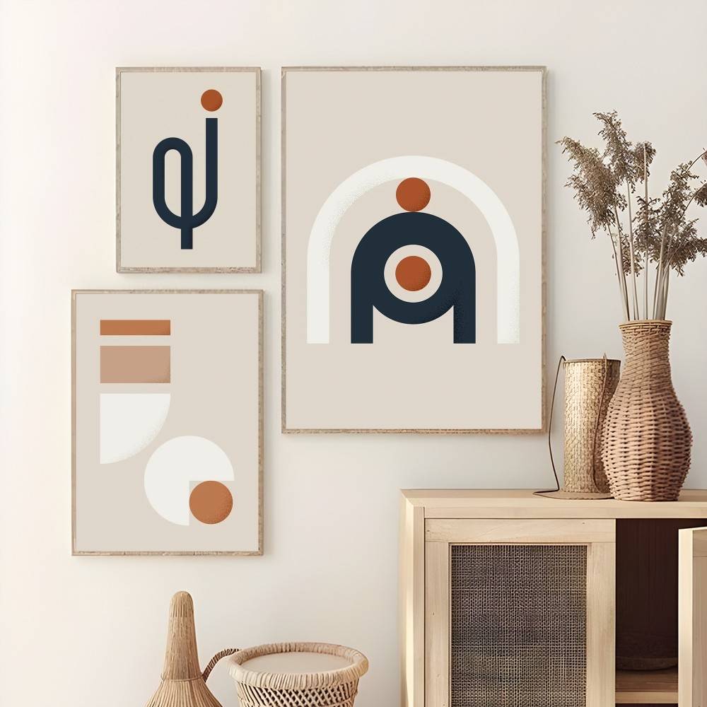 Interior Design Warm - Warm Line Color Design Poster Sticky