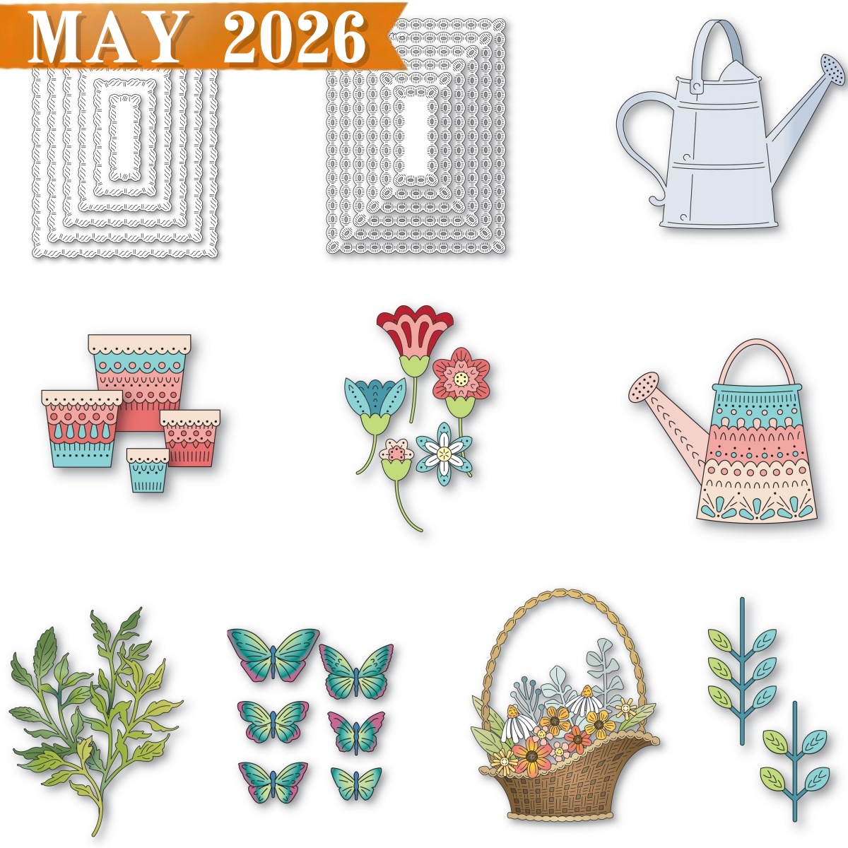 Interior Design Paper - 2026 Nordic Garden Metal Cutting Dies