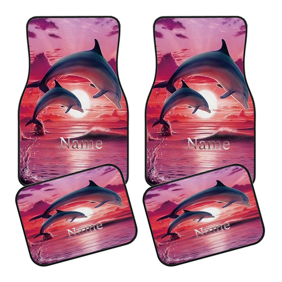 Interior Design Name - 4pcs Customizable Car Floor Mats With