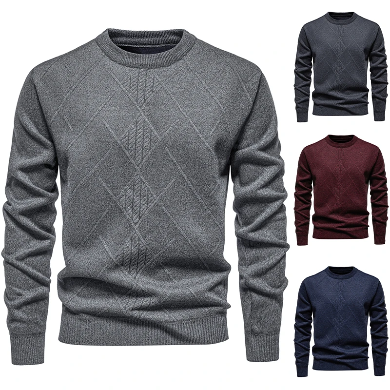 Interior Design Warm - Warm Thick Men Crew Neck Pullover