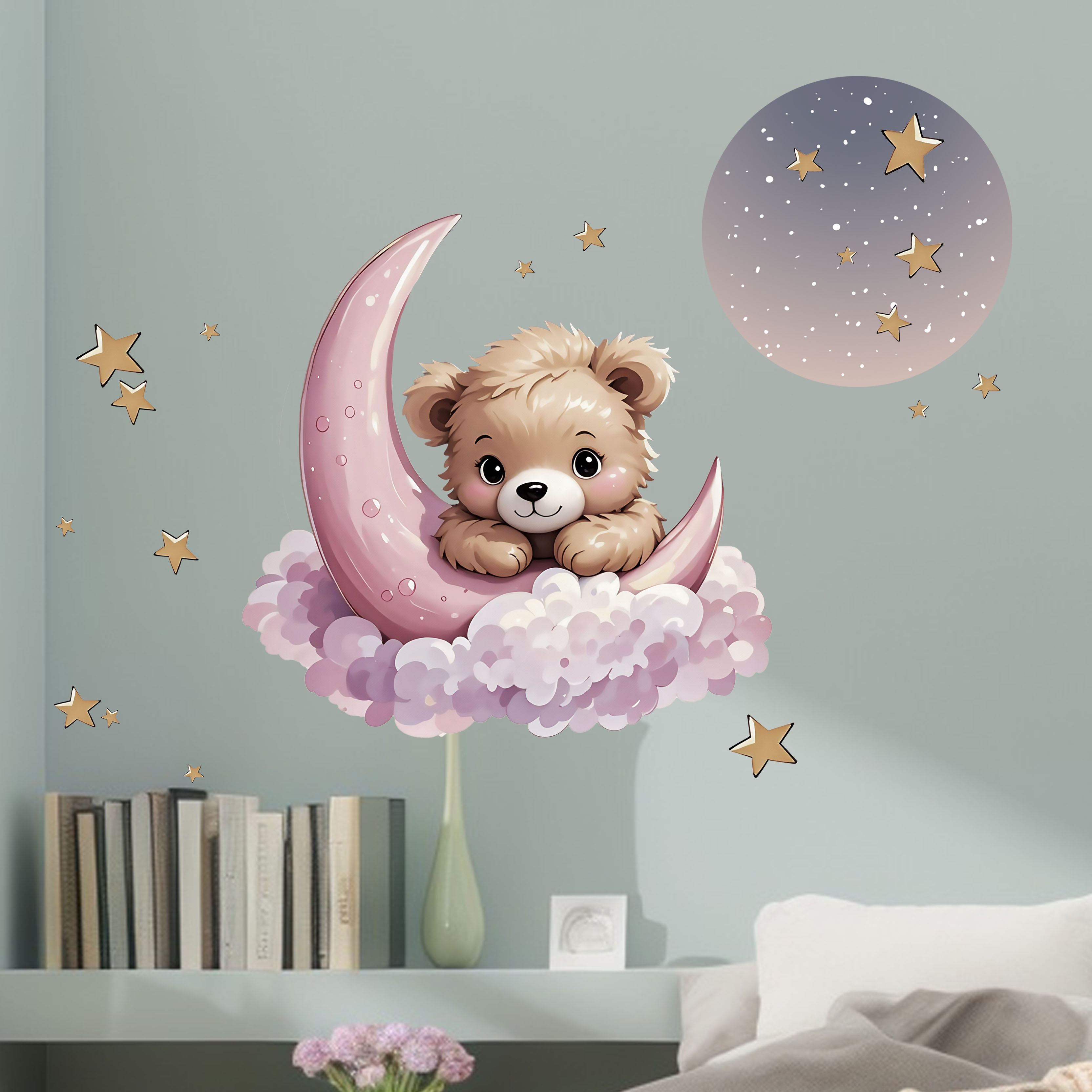 New Arrival Bear Star Moon Nig - Interior Design Paper recension och pris