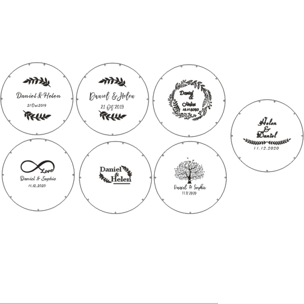 Personalized Acrylic round wed - Interior Design Names recension och pris