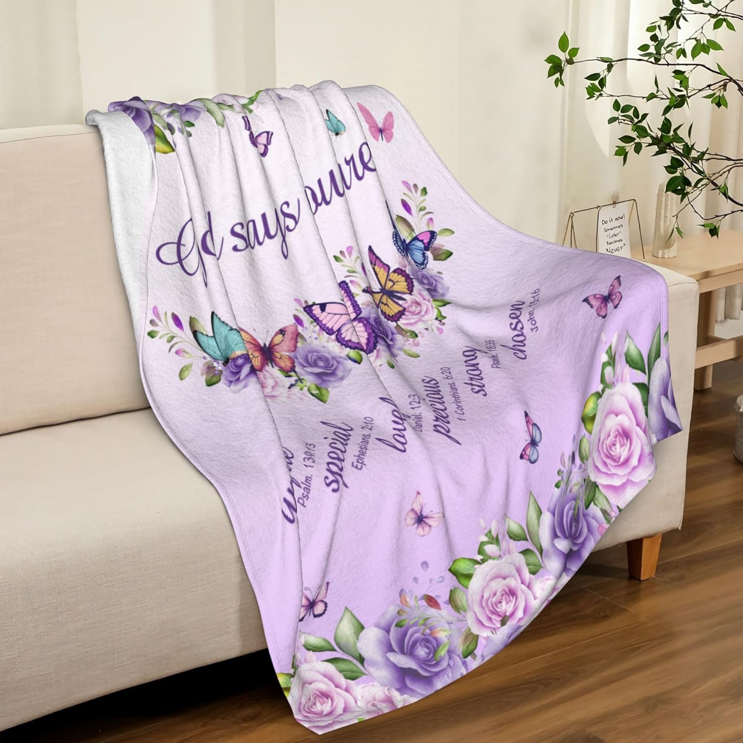 Purple Roses Butterflies Faith - Interior Design Warm recension och pris