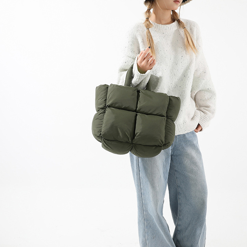 Fashion Soft Puffer Tote Bag D - Interior Design Warm recension och pris