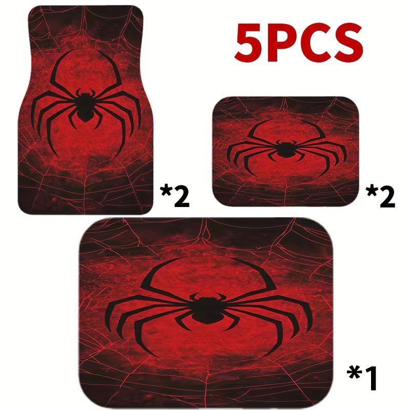 5pcs Car Floor Mats, Black Spi - Interior Design Web Free recension och pris