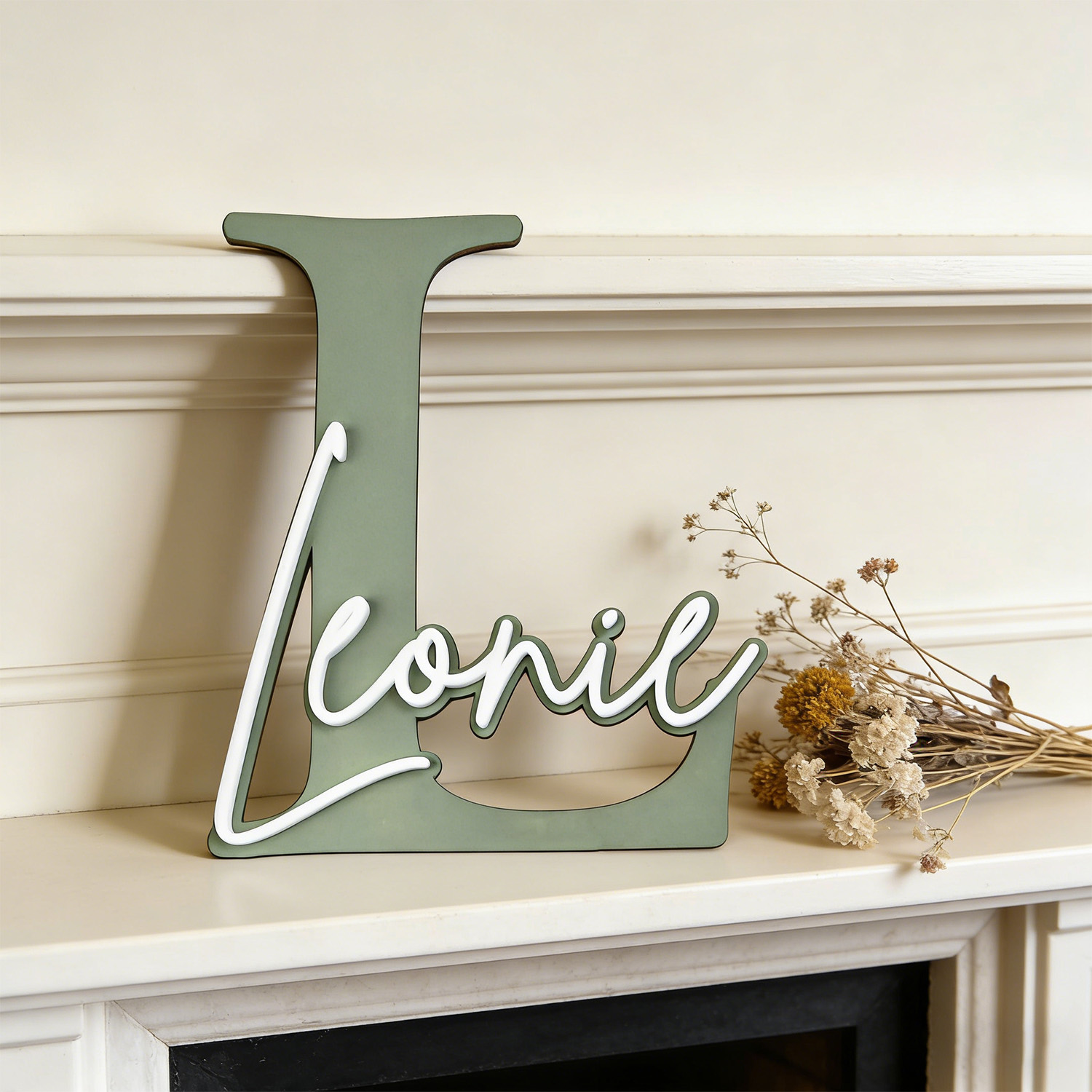 1pc Double-layer Wooden Name D - Interior Design Names recension och pris